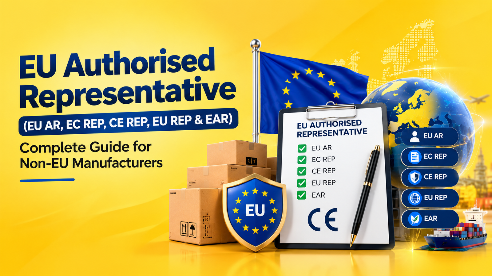 EU Authorised Representative (EU AR, EC REP, CE REP, EU REP & EAR): Complete Guide for Non-EU Manufacturers